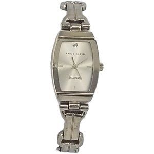 Anne Klein Women's Diamond Dial Gold-Tone Open Link Bracelet Watch New Batt X25